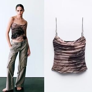 ZARA Mesh Tulle Top